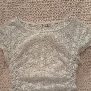 Free People White Lace Blouse